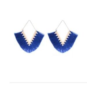 Drop Triangle Tassel Earrings